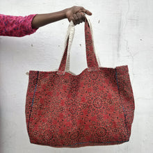 Load image into Gallery viewer, "Reversible Quilted Kantha Bag"