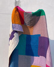 Load image into Gallery viewer, Wabi Sabi hand-sewn cotton Quilt -Colourful