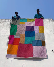Load image into Gallery viewer, Wabi Sabi hand-sewn cotton Quilt -Colourful