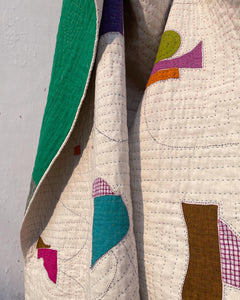 Wabi Sabi hand-sewn cotton Quilt -Colourful