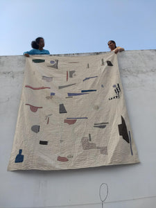 Wabi Sabi hand-sewn cotton Quilt - 1